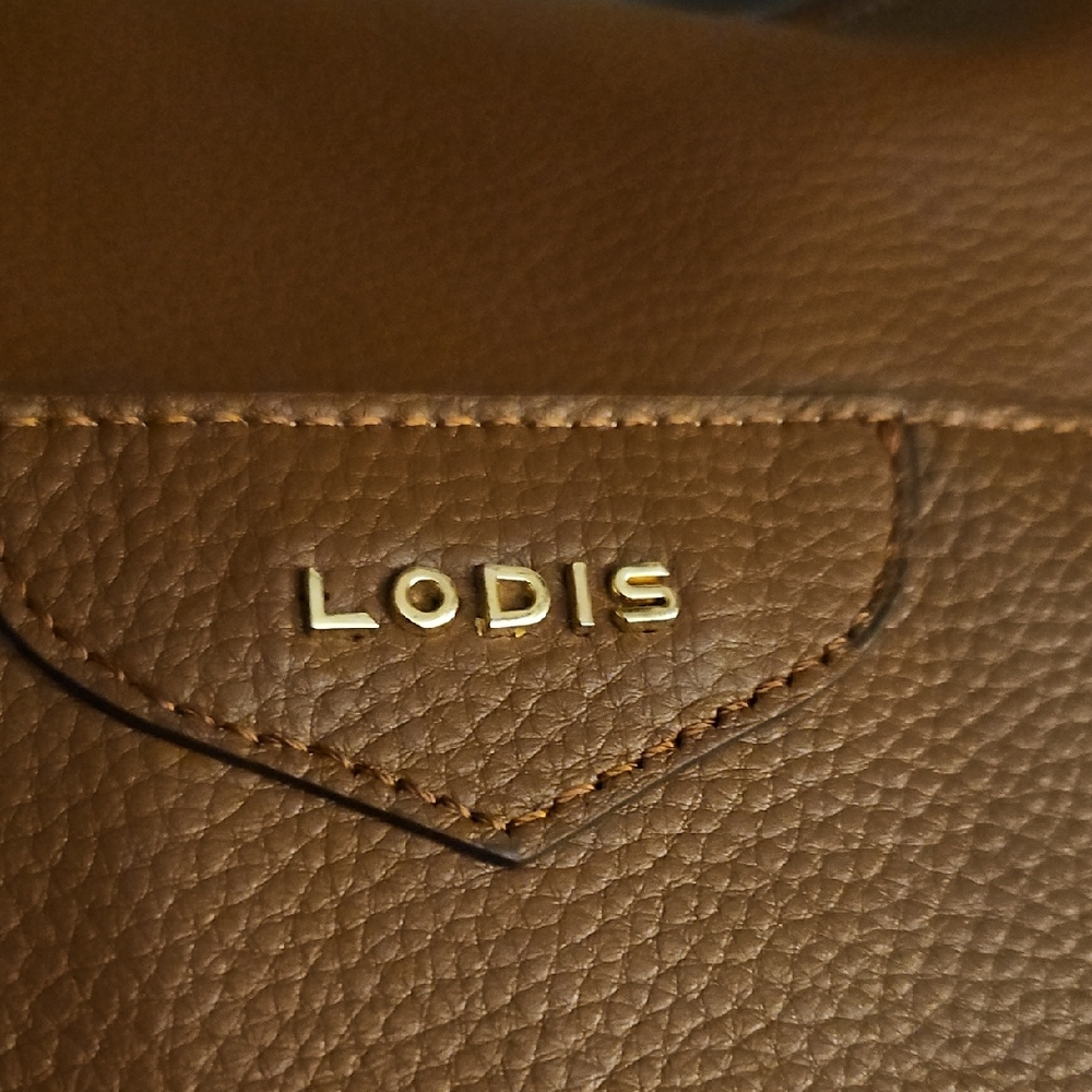 Lodis Brown Leather Tote Bag - Picture 4 of 4